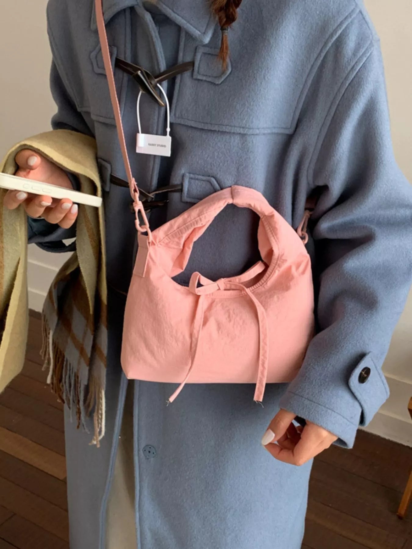 Casual Lightweight Solid Color Crossbody Bag – view 6 | Lola Mariee