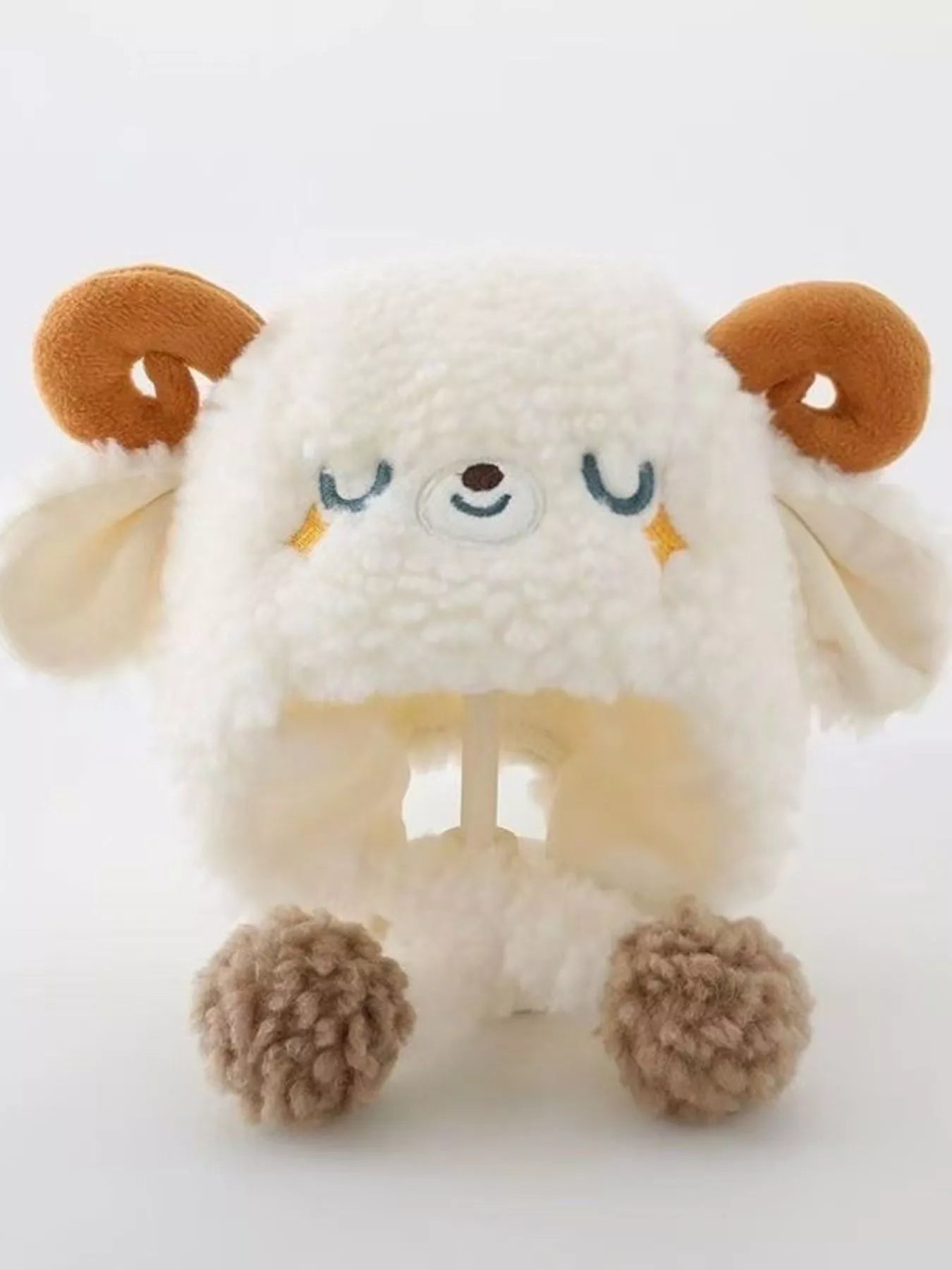 Children's Cute Lamb Plush Hat – view 7 | Lola Mariee