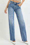 RISEN Full Size High Rise Straight Leg Jeans with Pockets - women's bottoms at Lola Mariee boutique