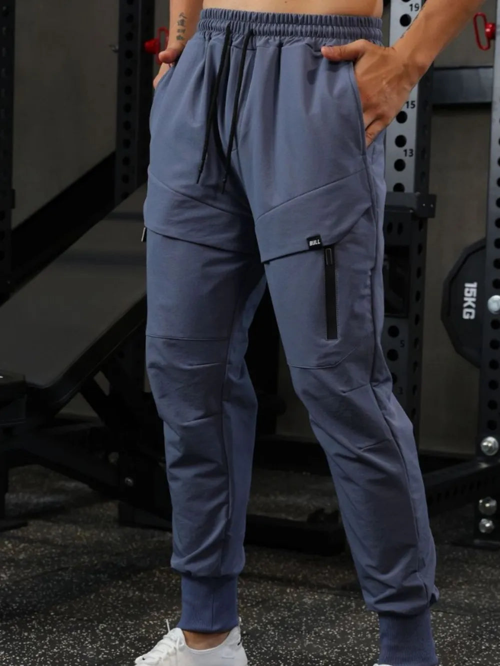 Men's Drawstring Joggers with Pockets – view 6 | Lola Mariee