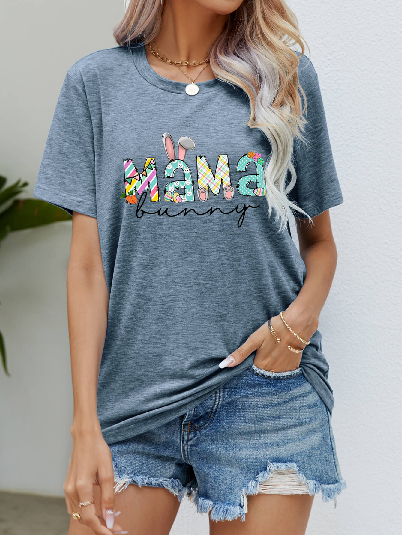 MAMA BUNNY Easter Graphic Tee – view 7 | Lola Mariee