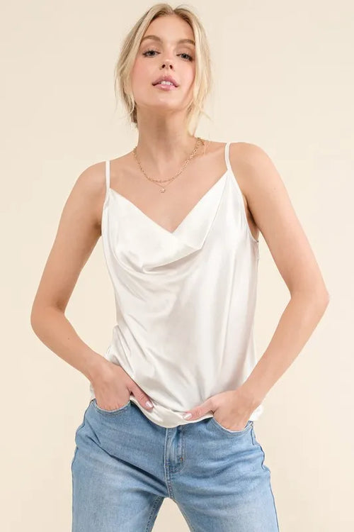 And The Why Satin Cami with Adjustable Strap | Lola Mariee