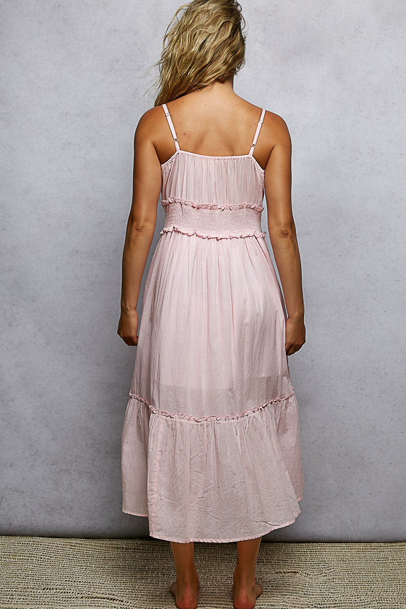 POL Smocked Waistband Floral Midi Cami Dress - Trendsi | Lola Mariee