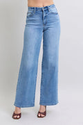 Judy Blue Full Size Wide Leg Jeans with Pockets - women's bottoms at Lola Mariee boutique