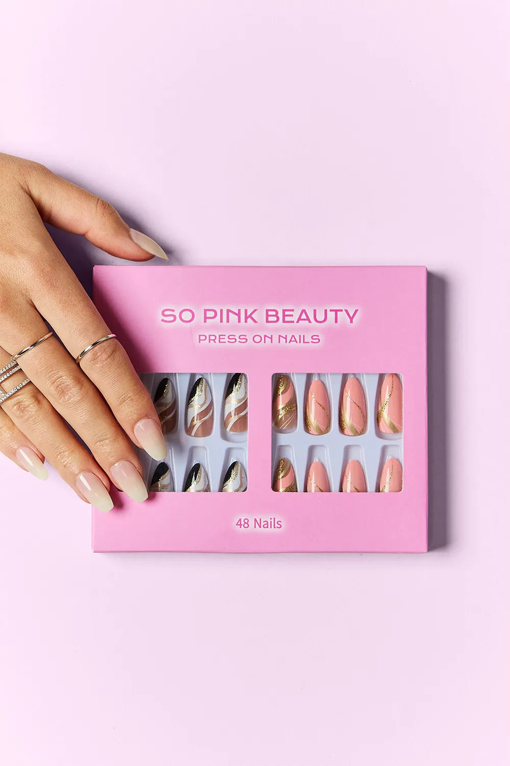 SO PINK BEAUTY Press On Nails 2 Packs - women's fashion at Lola Mariee boutique