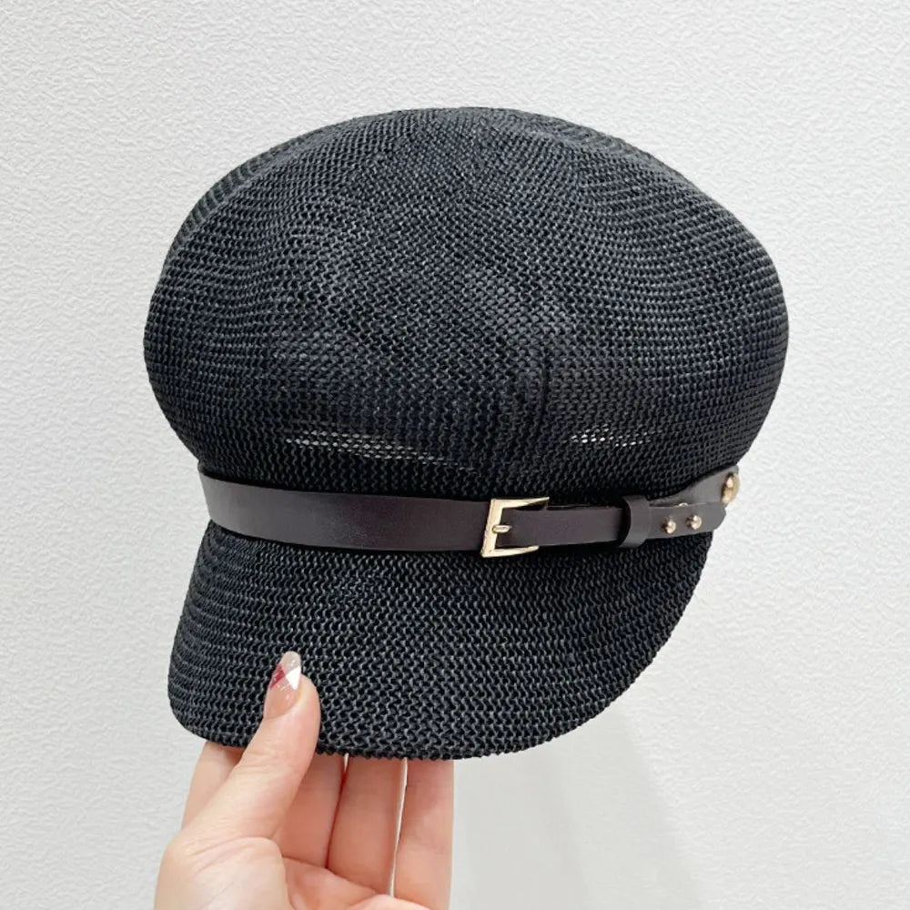 Straw Woven Buckle Hat – view 7 | Lola Mariee
