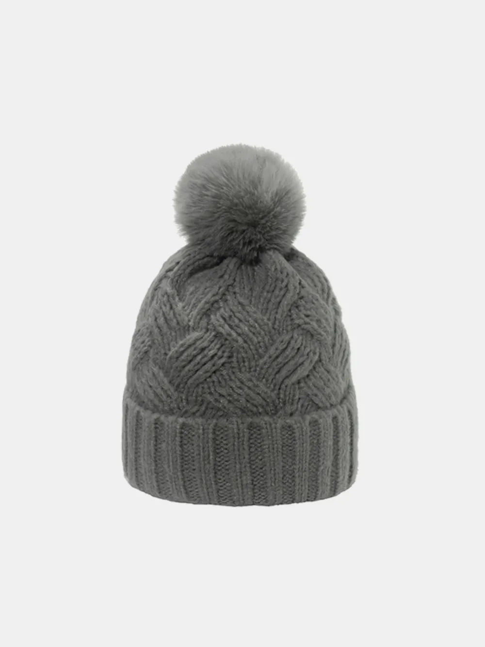 Roll Rim Cable-Knit Hat – view 4 | Lola Mariee