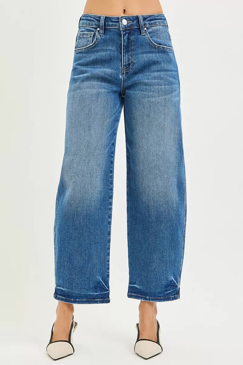 RISEN Slouchy Cropped Barrel Jeans - women's top at Lola Mariee boutique