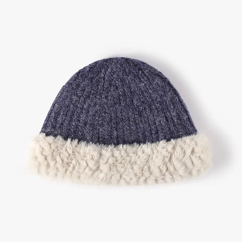 Fuzzy Hem Knit Hat – view 7 | Lola Mariee