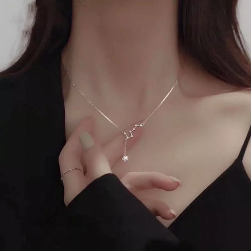 925 Sterling Silver Zircon Star Necklace – view 2 | Lola Mariee