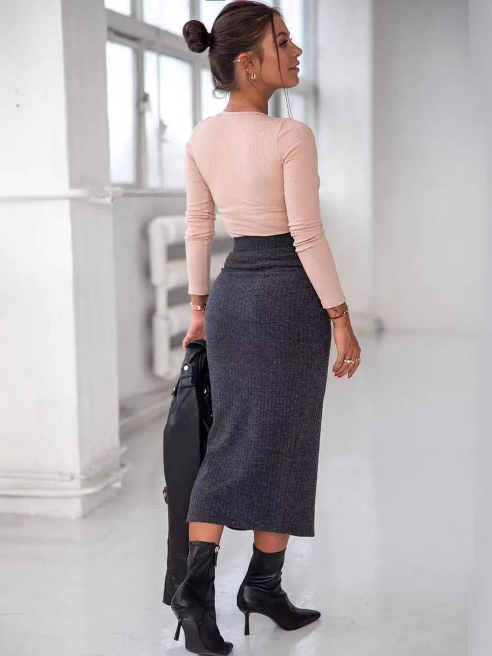 Lace Up Long Sleeve T-Shirt - Trendsi | Lola Mariee