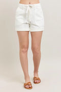 Judy Blue Full Size High Waist Cuff Denim Shorts Plus Size - women's bottoms at Lola Mariee boutique