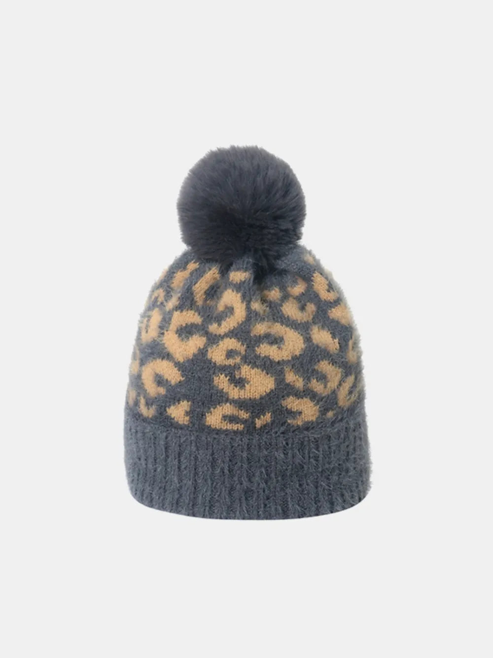 Leopard Hat with Pompom – view 4 | Lola Mariee