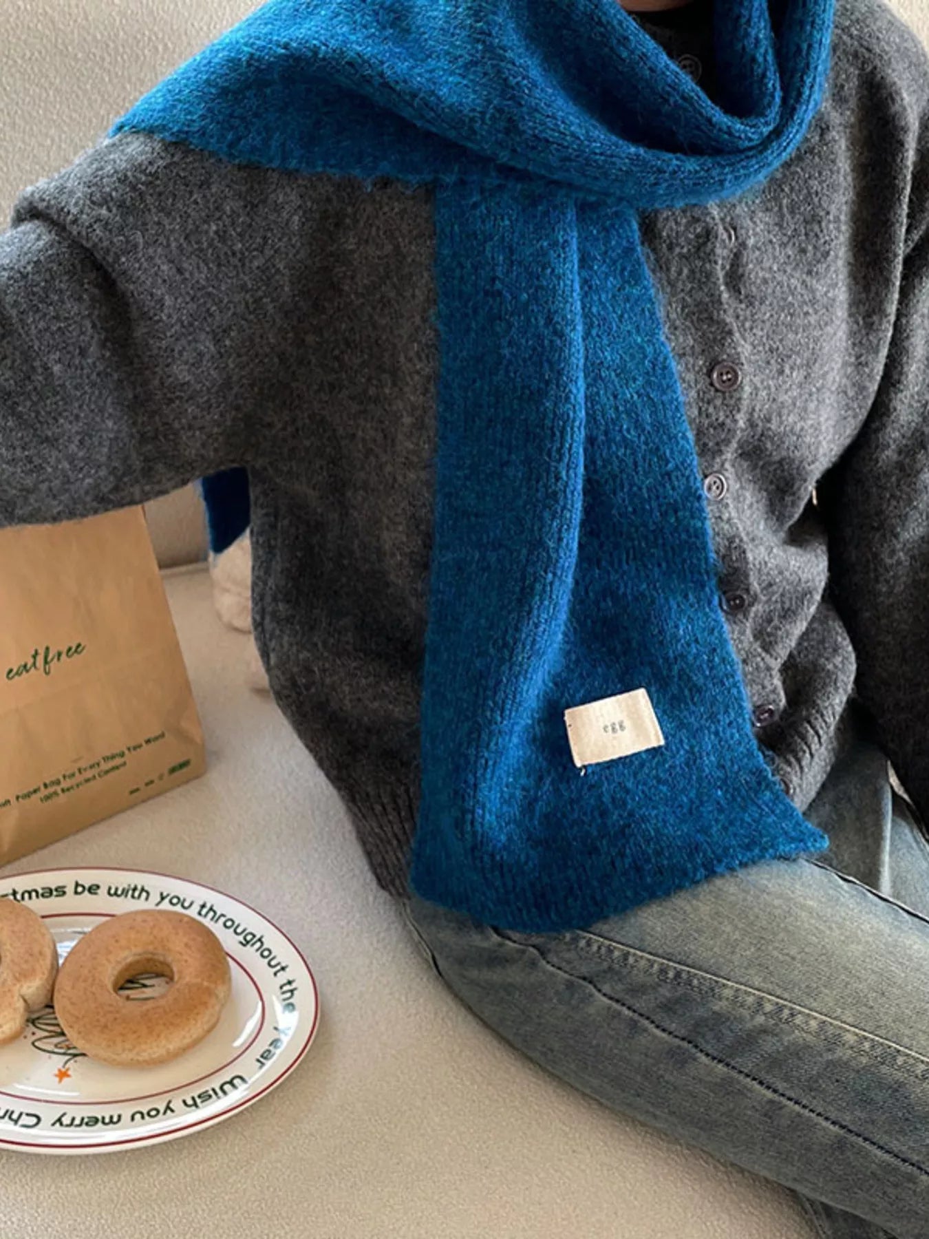 Cozy Knitted Winter Scarf – view 3 | Lola Mariee