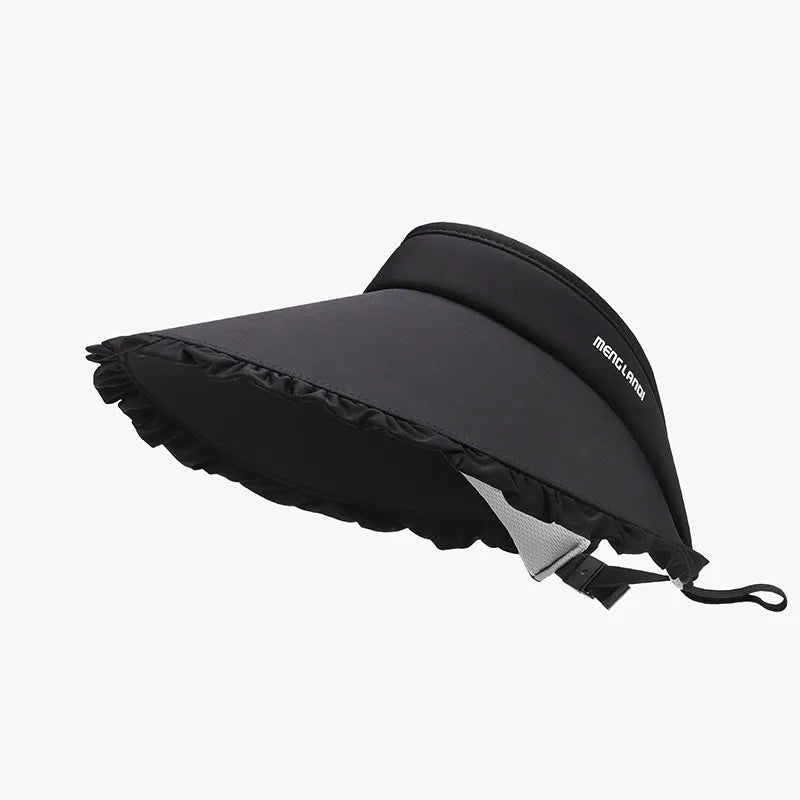 Frill Adjustable Ice Silk Sun Hat – view 7 | Lola Mariee