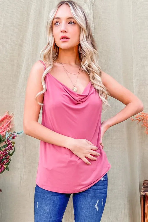 And The Why Cowl Neck Cami | Lola Mariee