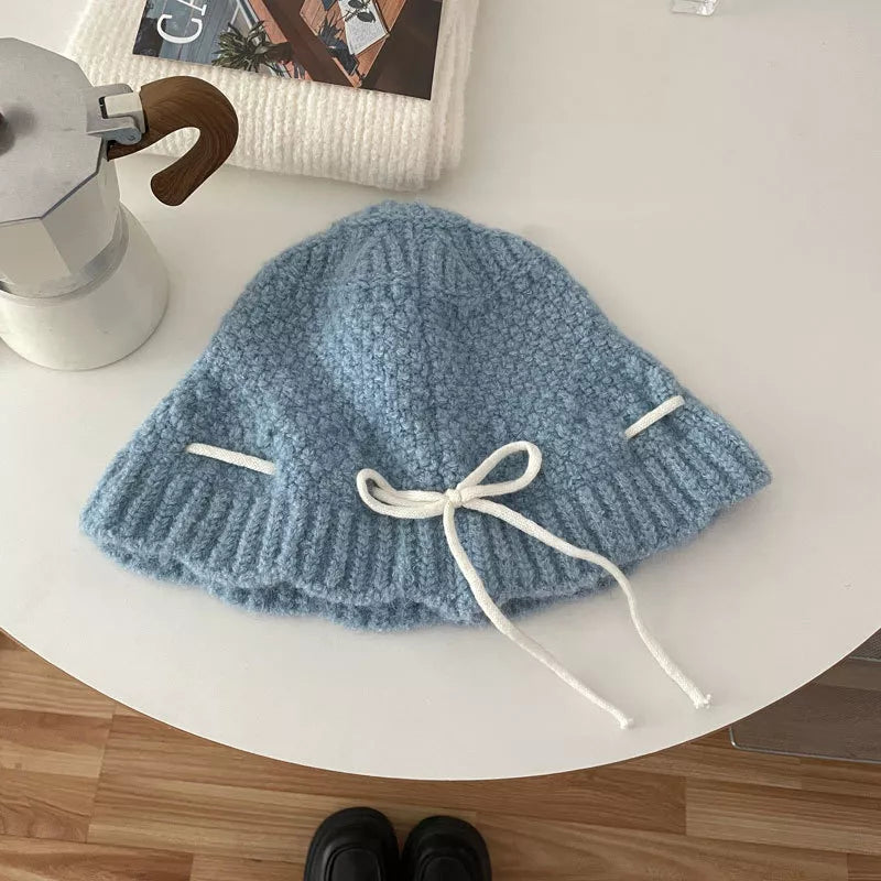 Drawstring Knitted Hat – view 5 | Lola Mariee