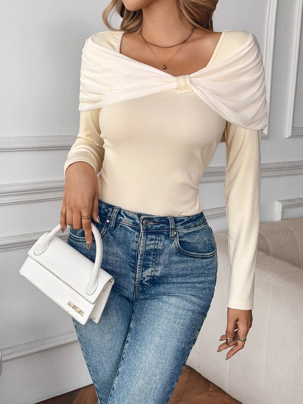 Bow Long Sleeve T-Shirt - Trendsi | Lola Mariee