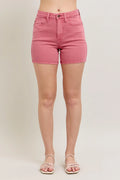Judy Blue Pink Back Pkt Embroidery Shorts - women's bottoms at Lola Mariee boutique
