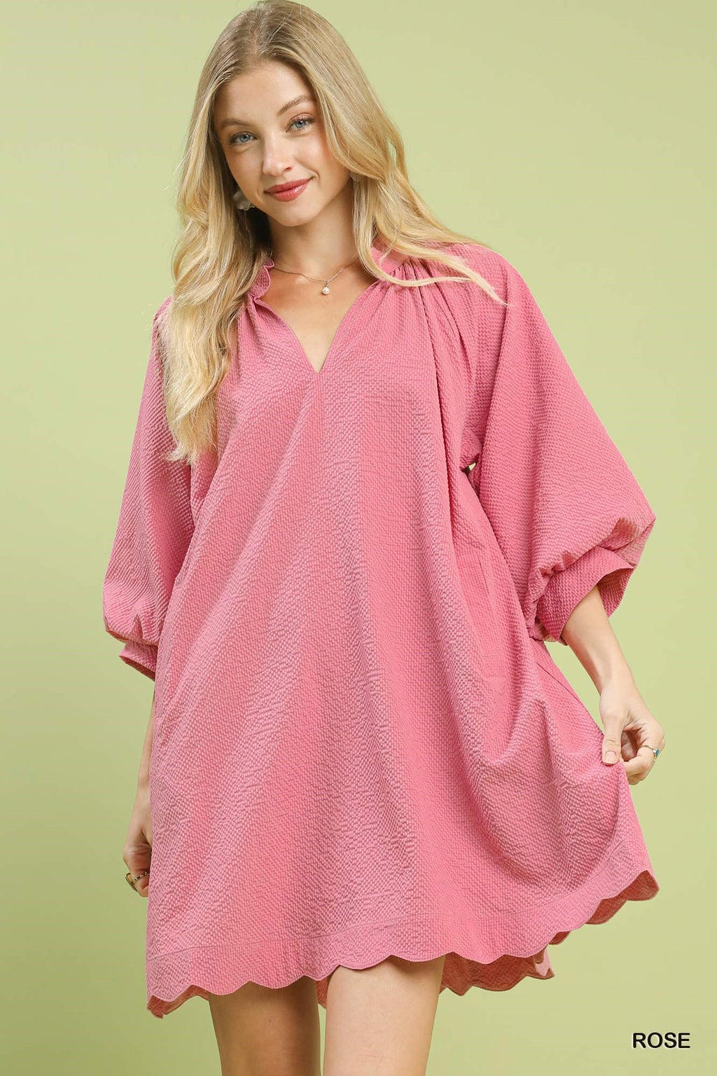 Umgee Textured Pocket Mini Dress - Trendsi | Lola Mariee