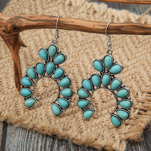 Artificial Turquoise Drop Earrings | Lola Mariee