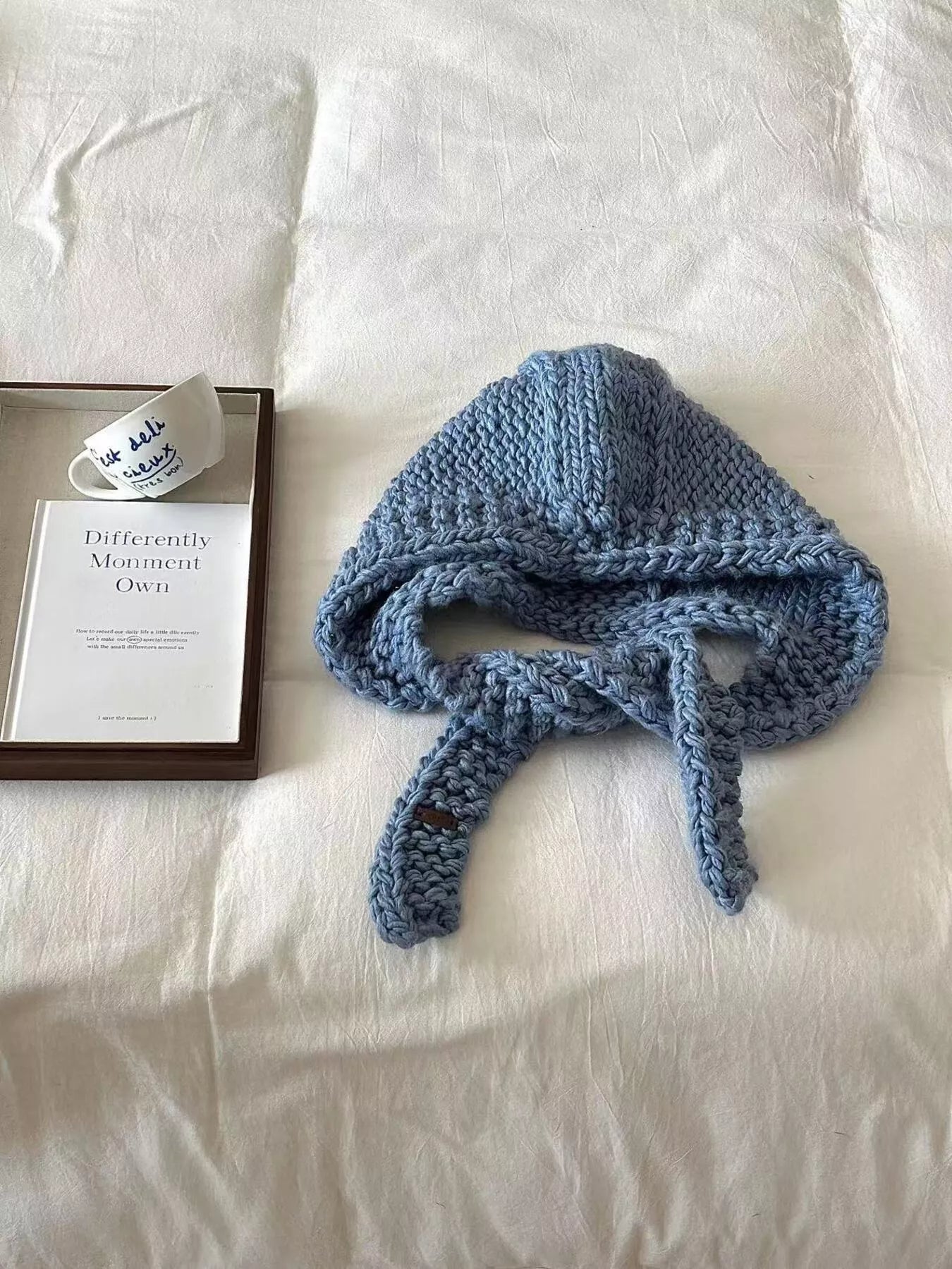 Knitted Earflap Beanie Hat – view 10 | Lola Mariee