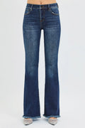 RISEN Full Size Tummy Control Mid Rise Flare Jeans Plus Size - women's bottoms at Lola Mariee boutique