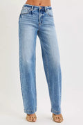 RISEN High Rise Wide Baggy Jeans - women's bottoms at Lola Mariee boutique