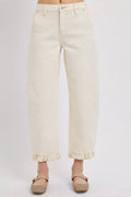 RISEN High Rise Relaxed Barrel Cuffed Jeans - women's bottoms at Lola Mariee boutique