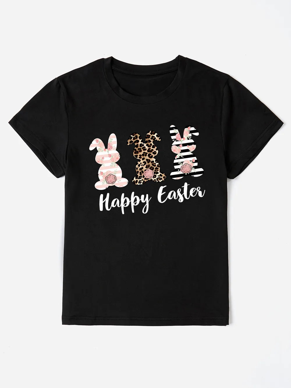 HAPPY EASTER Round Neck Short Sleeve T-Shirt – view 10 | Lola Mariee