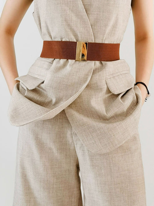 Alloy Buckle Elastic Belt | Lola Mariee