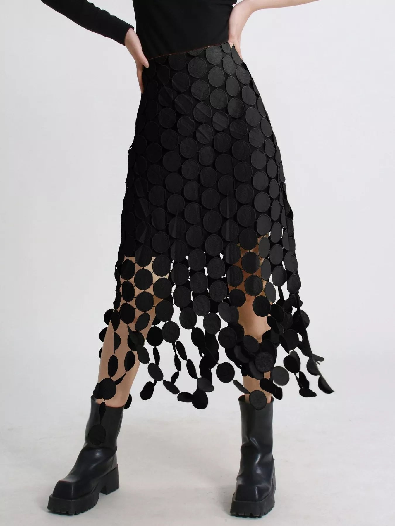 Fringe Midi Skirt – view 5 | Lola Mariee
