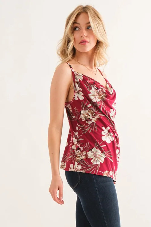 And The Why Floral Printed Casual Tank Top – view 2 | Lola Mariee