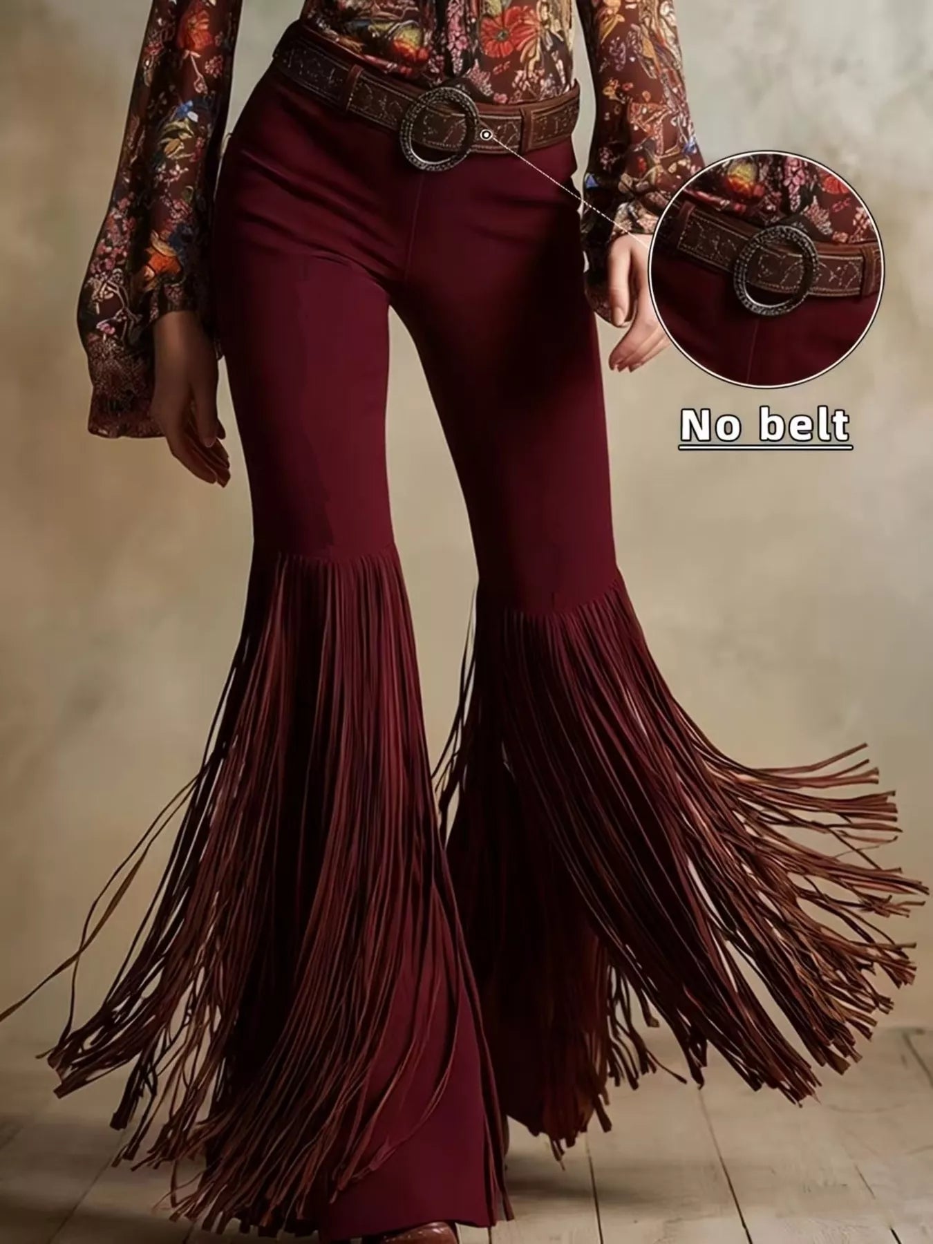 Fringe Flare Pants – view 5 | Lola Mariee