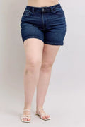Judy Blue Plus Size High Waist Back Flap Pocket Denim Shorts - women's bottoms at Lola Mariee boutique