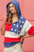 BiBi American Flag Theme Hoodie - Trendsi | Lola Mariee