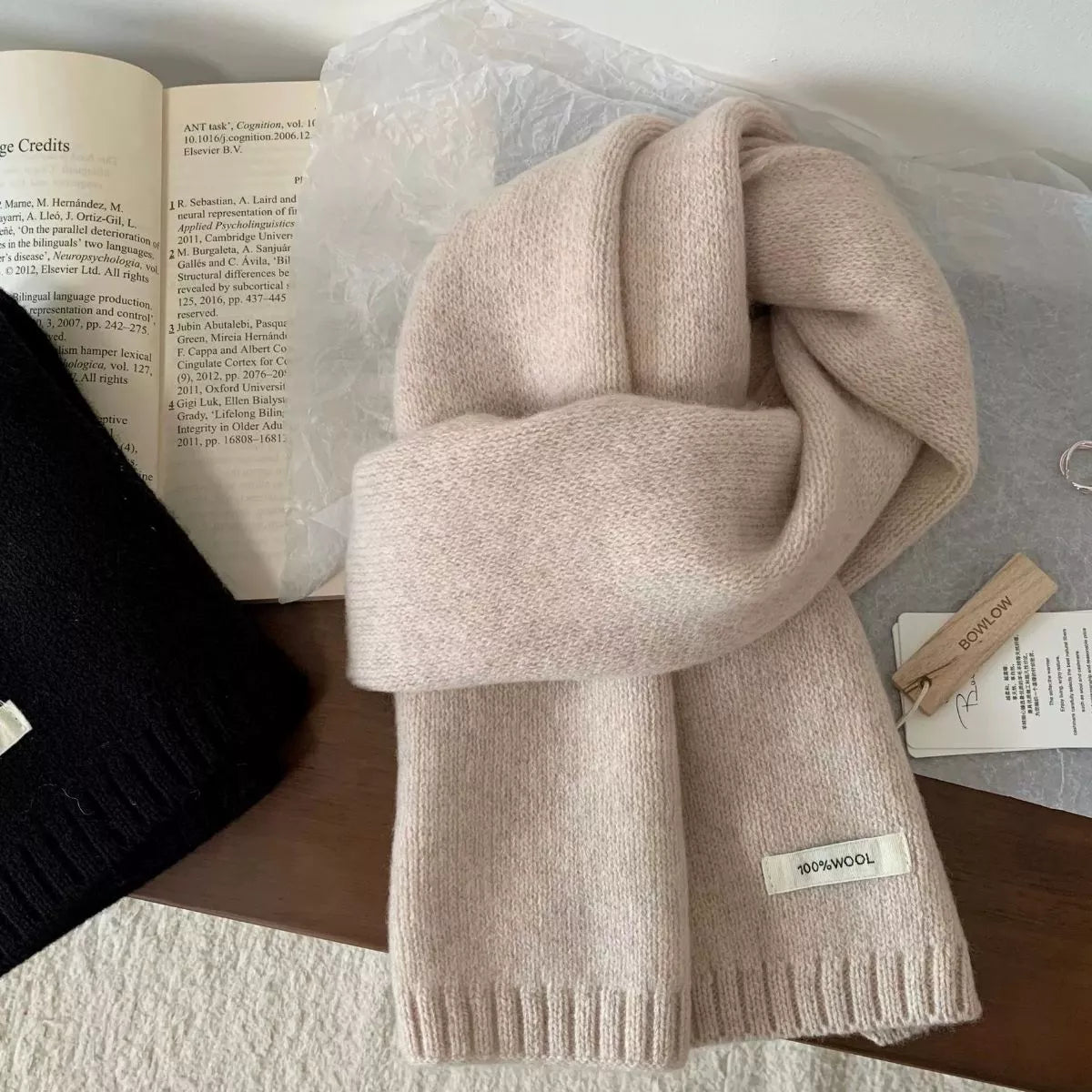 Warm Knitted Scarf – view 5 | Lola Mariee