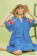 Umgee Embroidered Shoulder Dress - Trendsi | Lola Mariee