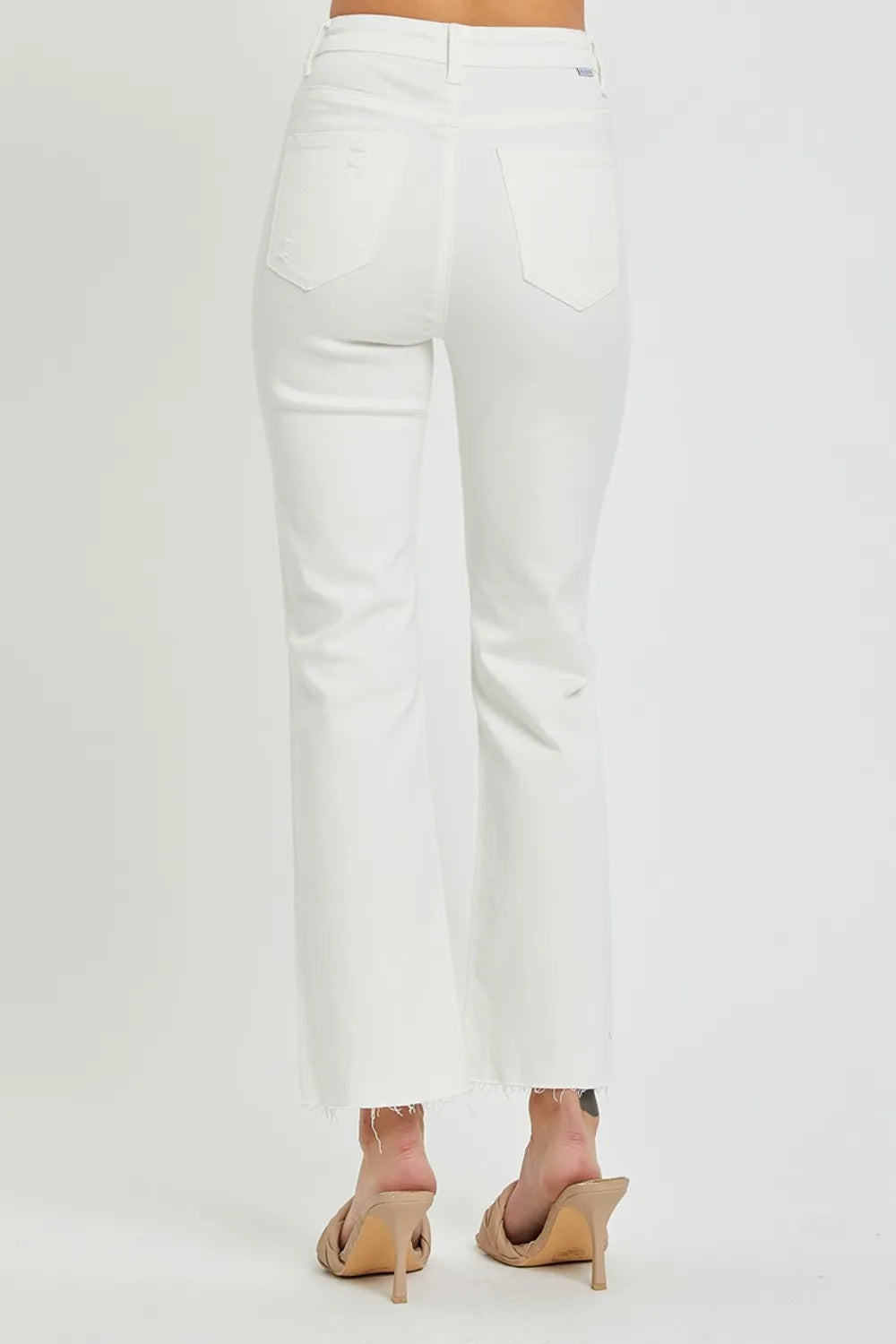 RISEN  Full Size High Rise Button Fly Straight Ankle Jeans - LOLA MARIEE | Lola Mariee