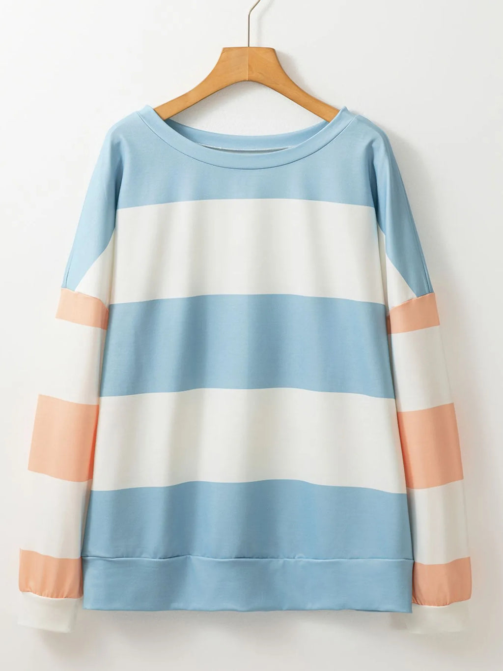 Color Block Drop Shoulder Long Sleeve Top - Trendsi | Lola Mariee