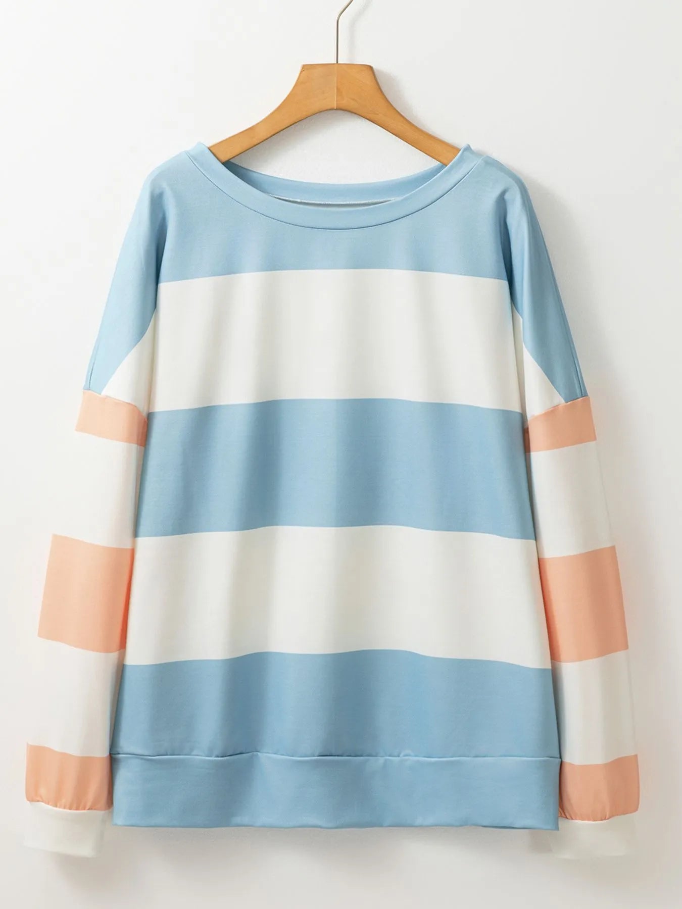 Color Block Drop Shoulder Long Sleeve Top - Trendsi | Lola Mariee