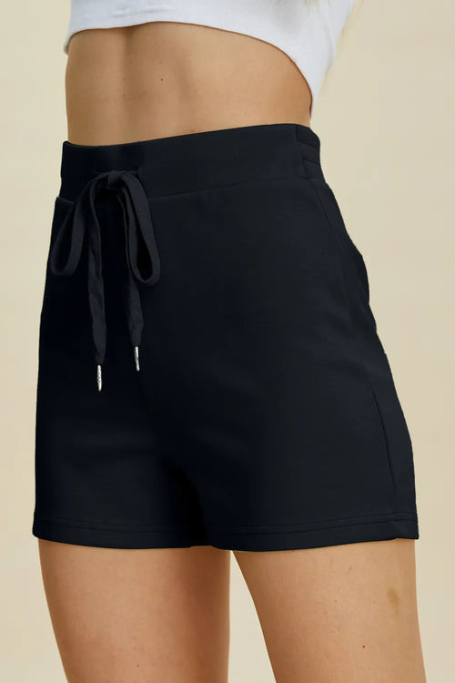 Basic Bae Full Size Air Scuba Drawstring High Waist Shorts – view 2 | Lola Mariee