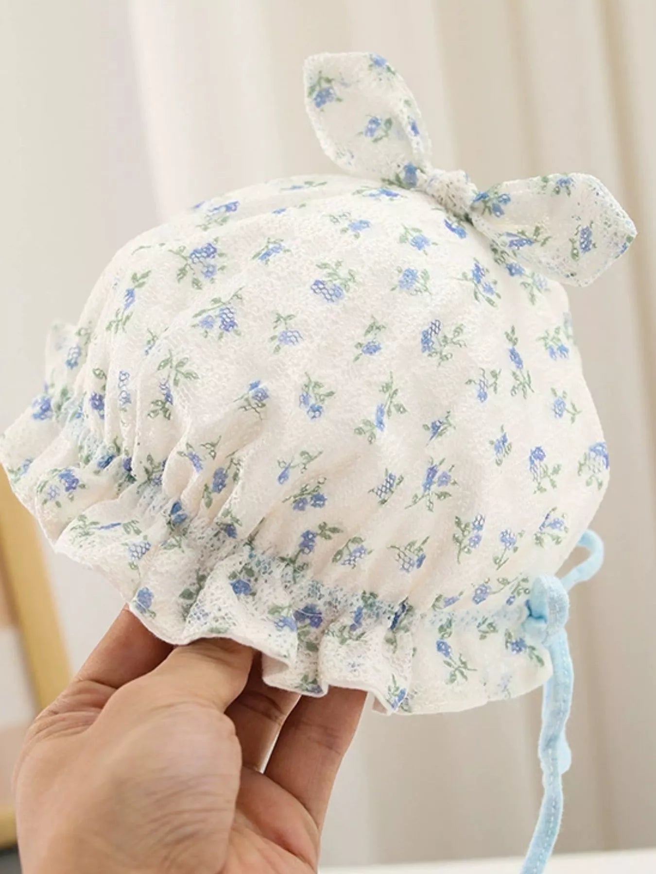 Children's Floral Print Bunny Ear Hat – view 4 | Lola Mariee