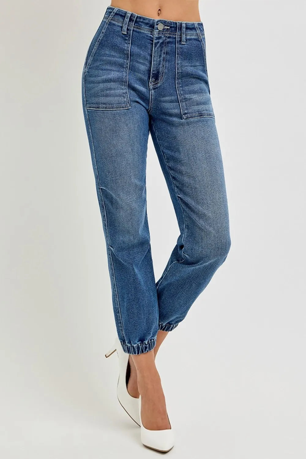 RISEN Full Size High Rise Ankle Jogger Jeans - LOLA MARIEE | Lola Mariee