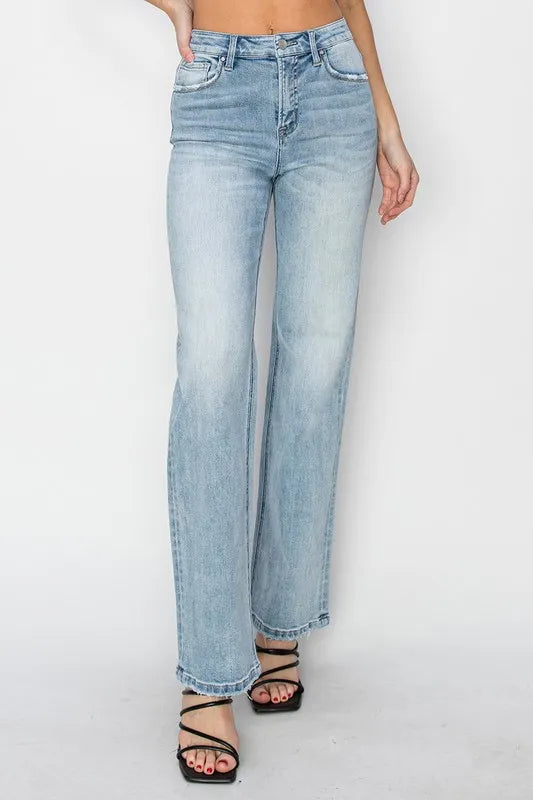 RISEN Full Size High Rise Straight Jeans Plus Size - women's bottoms at Lola Mariee boutique