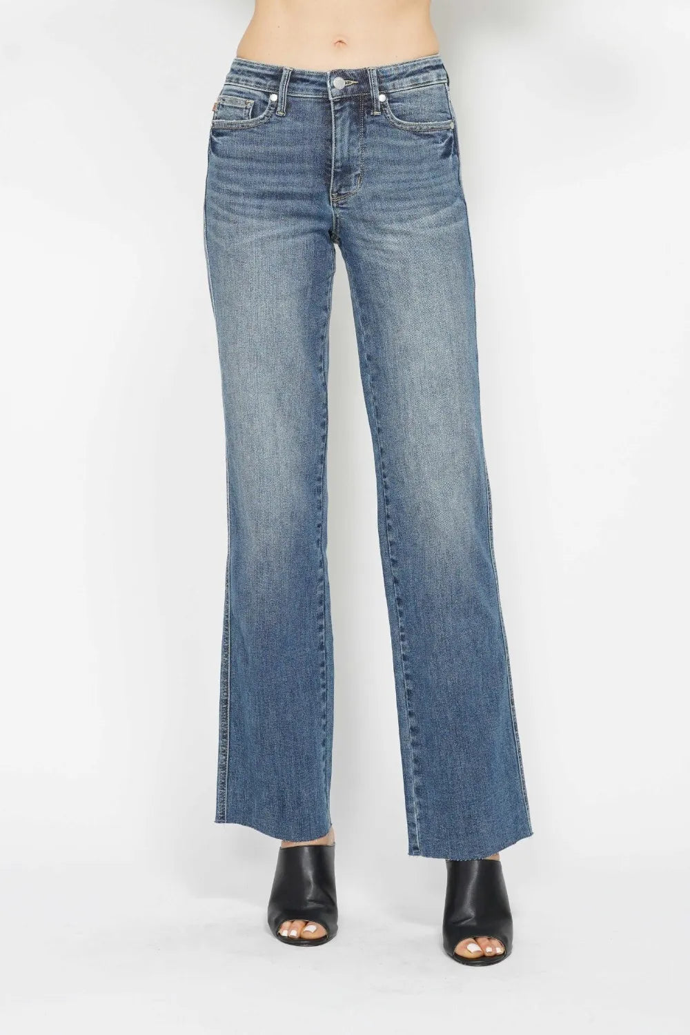 Judy Blue Full Size Tummy Control Straight Jeans - women's bottoms at Lola Mariee boutique