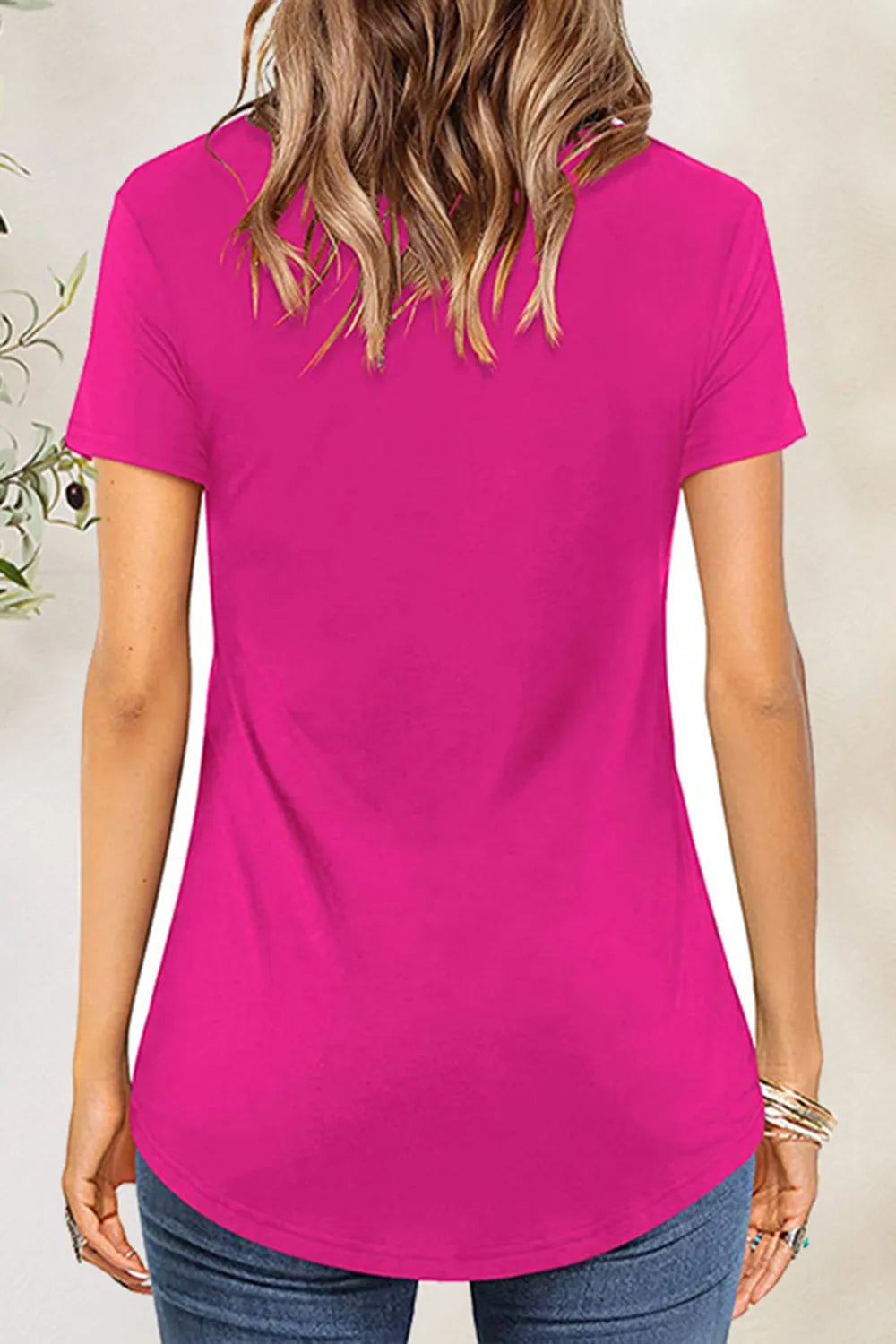 Crisscross Short Sleeve T-Shirt - Trendsi | Lola Mariee