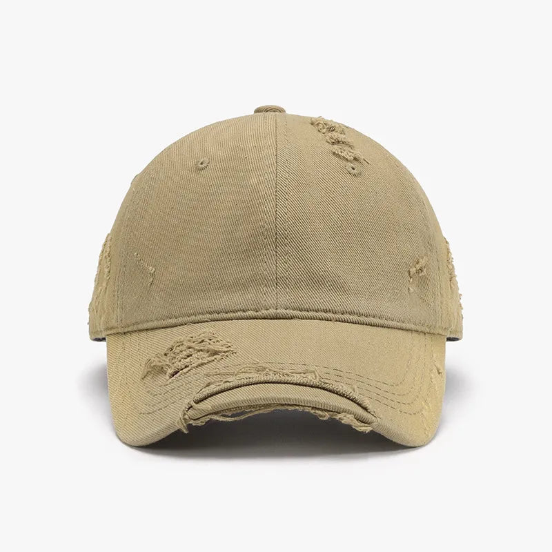 Distressed Adjustable Cotton Hat – view 10 | Lola Mariee