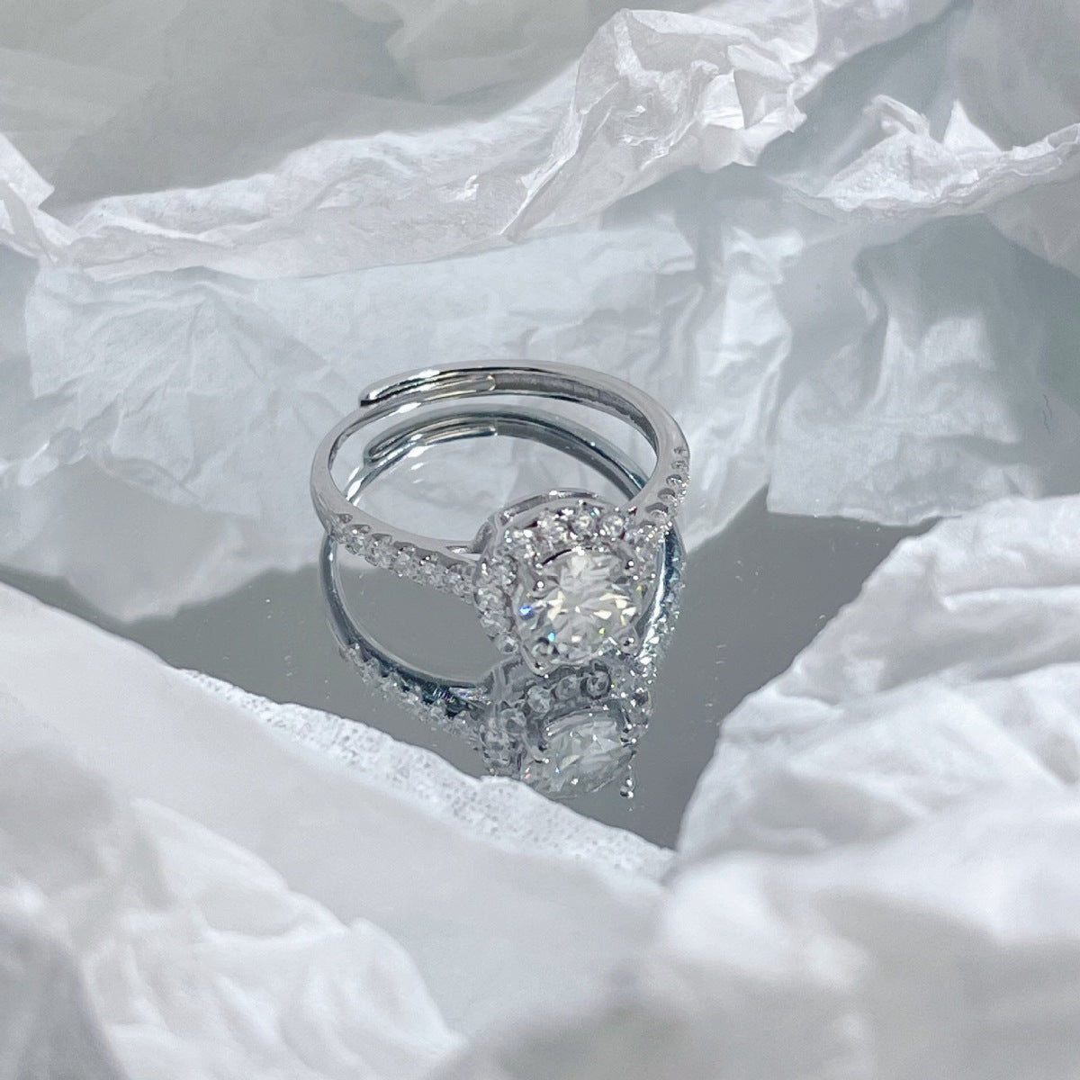 1 Carat Moissanite 925 Sterling Silver Ring – view 2 | Lola Mariee