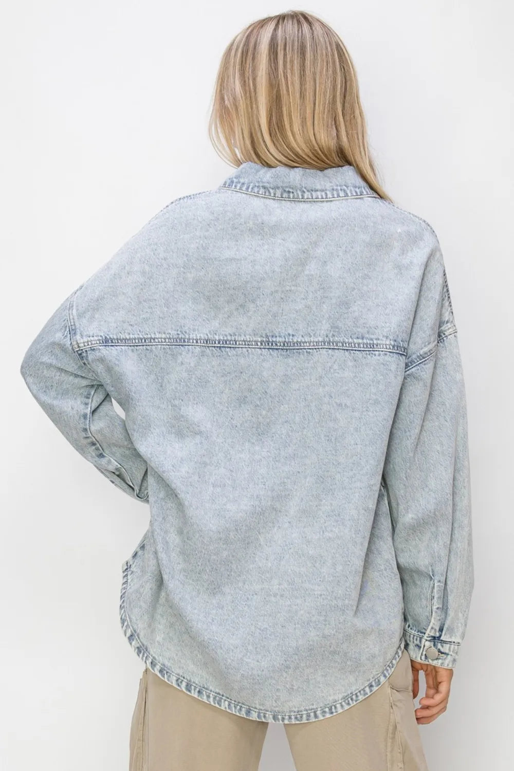 RISEN Button Up Long Sleeve Shacket - LOLA MARIEE | Lola Mariee